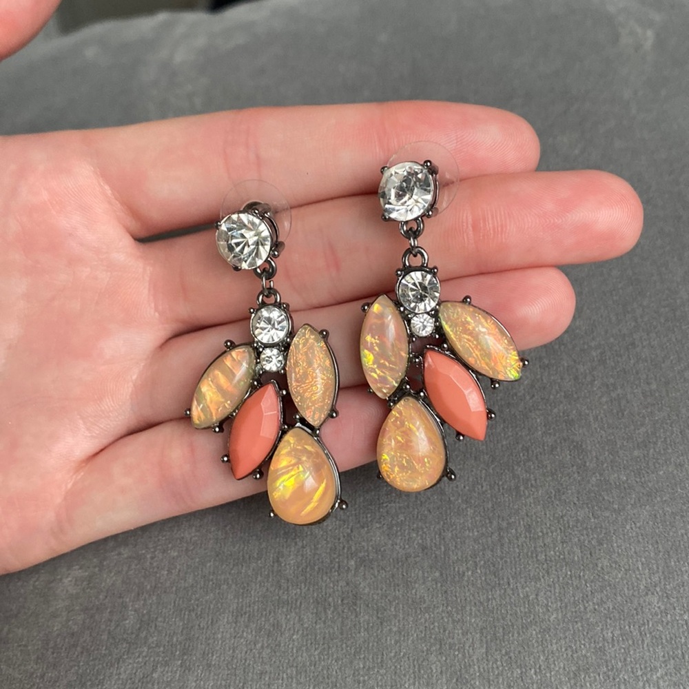 Orange/Coral Dangling Earrings